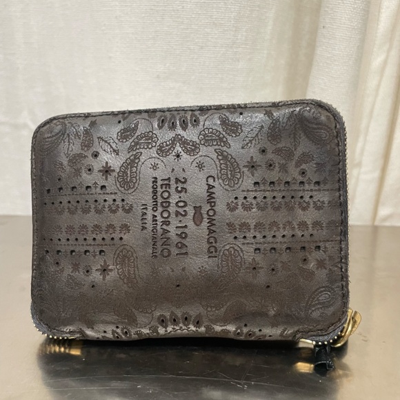 Campomaggi Lazer Cut Wallet in Grigio - Picture 2 of 3